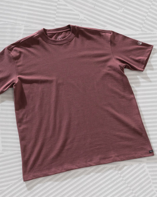 Camiseta Comfort Volcom Fit Circle Solid Bordô