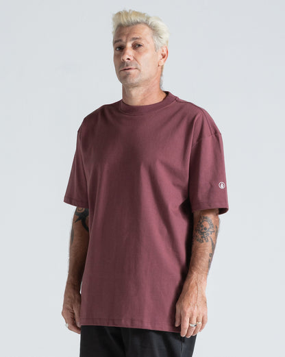Camiseta Comfort Volcom Fit Circle Solid Bordô
