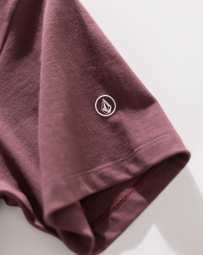 Camiseta Comfort Volcom Fit Circle Solid Bordô