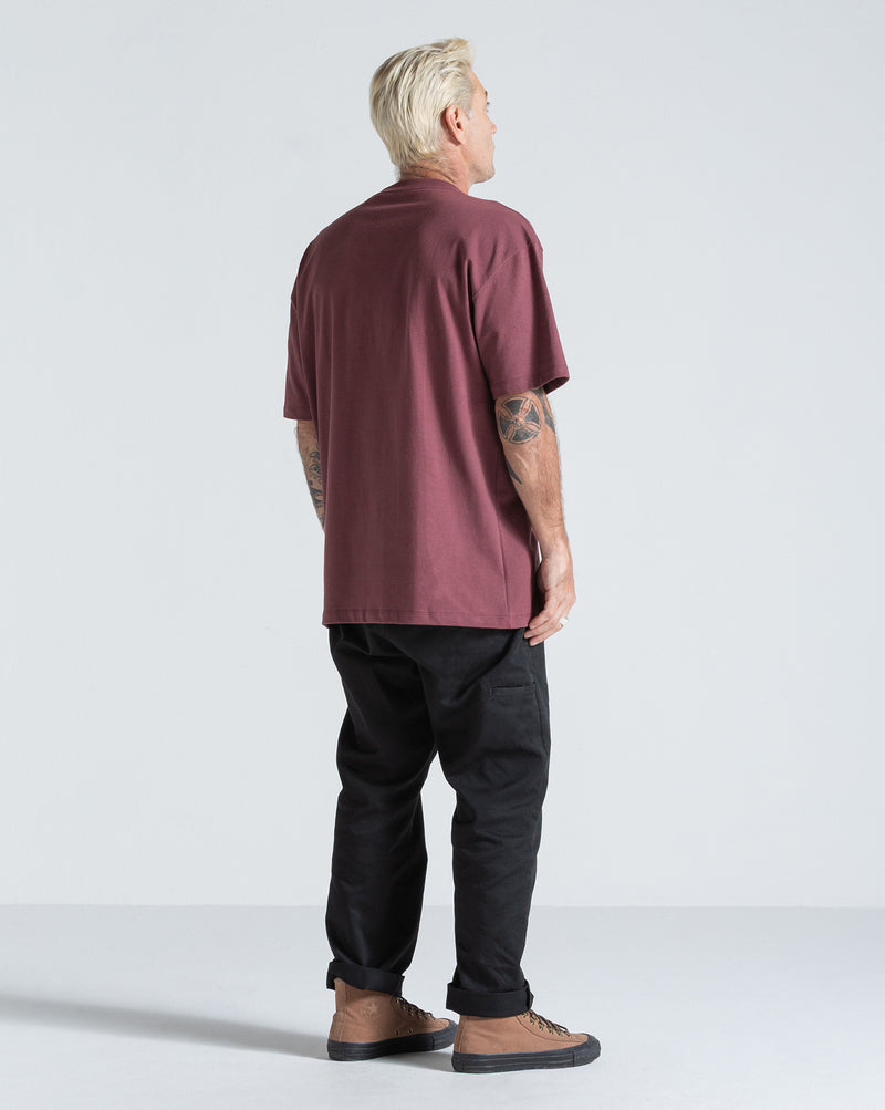 Camiseta Comfort Volcom Fit Circle Solid Bordô