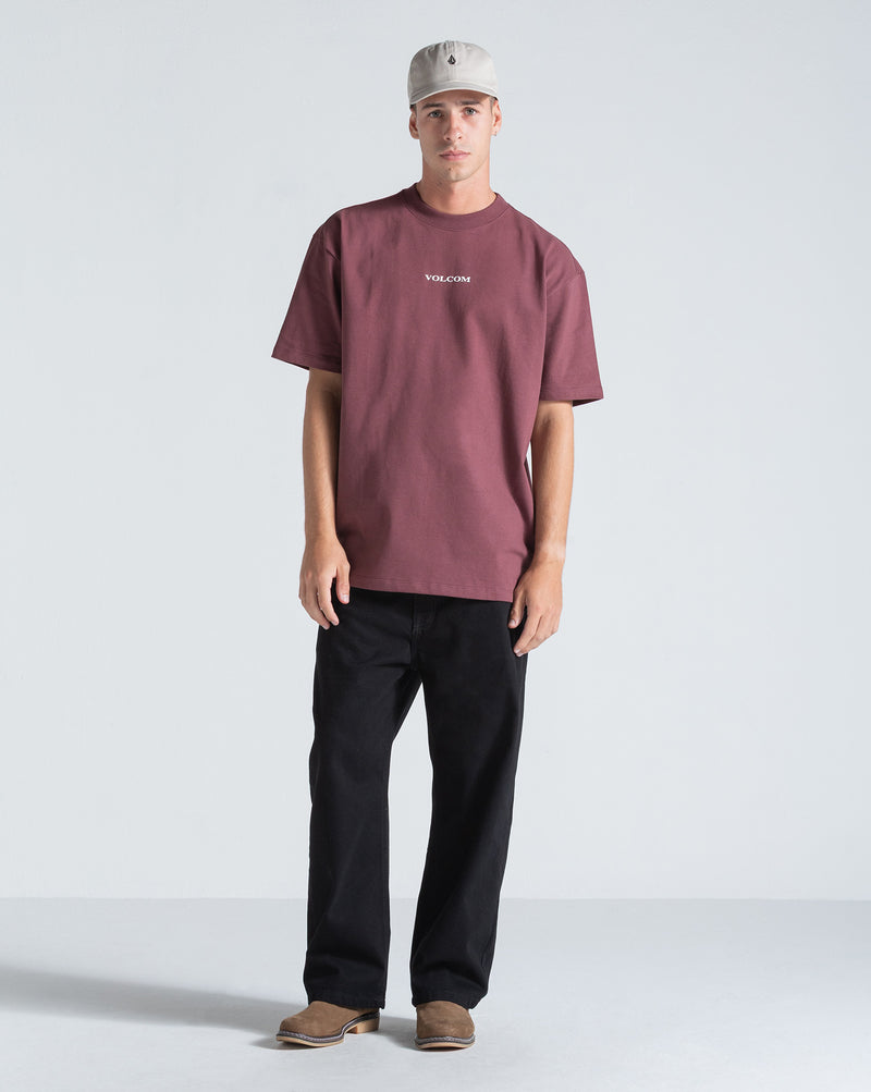 Camiseta Comfort Fit Volcom Signature Bordô