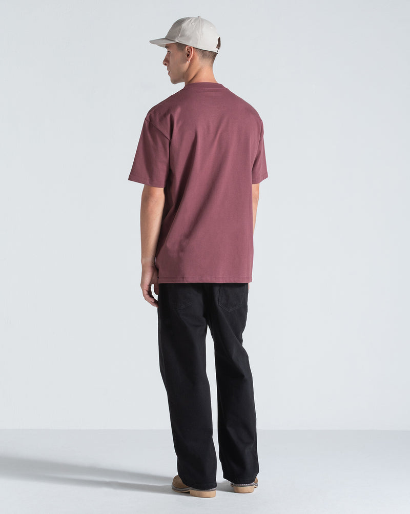 Camiseta Comfort Fit Volcom Signature Bordô