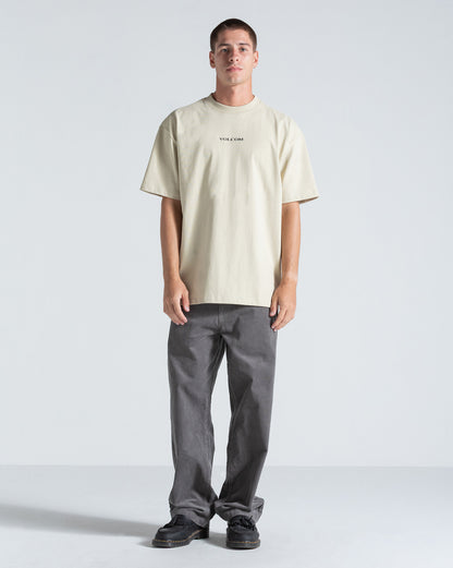 Camiseta Comfort Fit Volcom Signature Bege