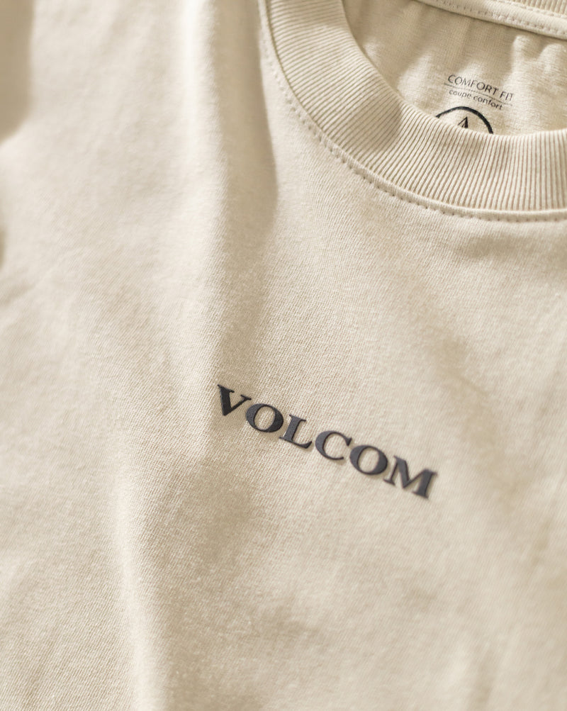 Camiseta Comfort Fit Volcom Signature Bege