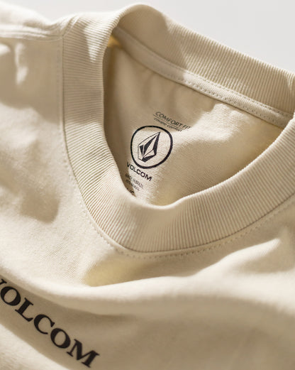 Camiseta Comfort Fit Volcom Signature Bege