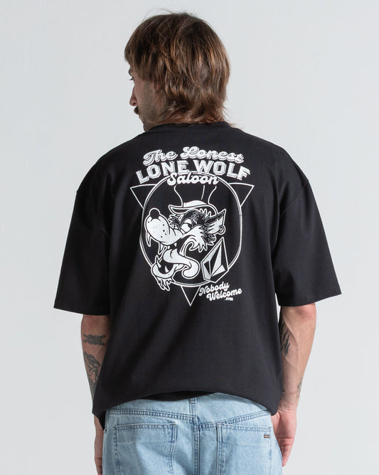 Camiseta Comfort Fit Volcom Solo Wolf Preta