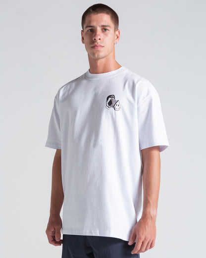 Camiseta Comfort Fit Volcom Aura Branca