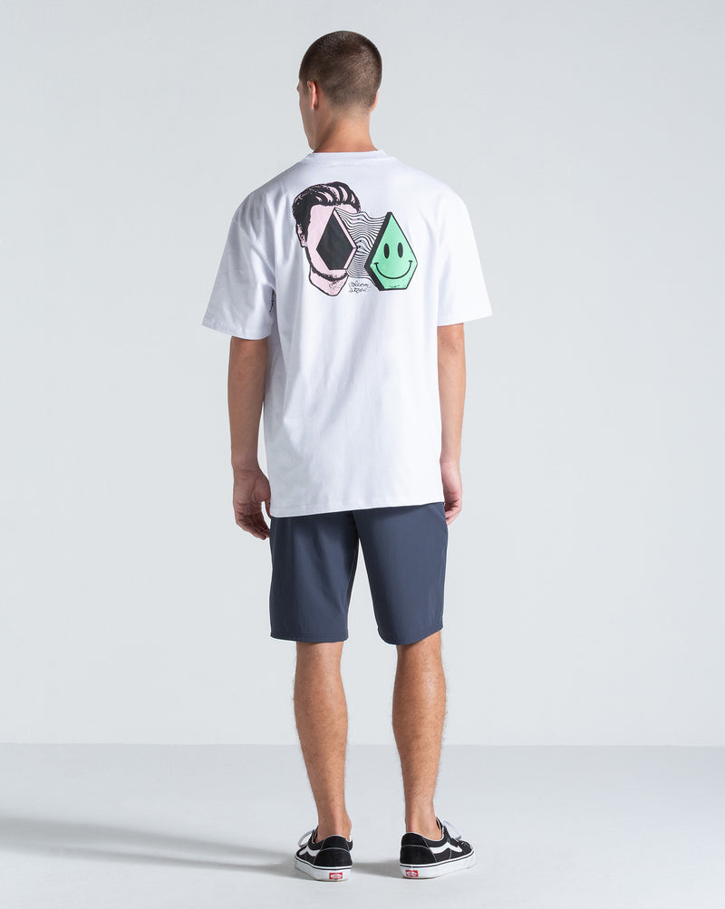 Camiseta Comfort Fit Volcom Aura Branca