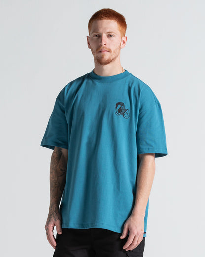 Camiseta Comfort Fit Volcom Aura Azul
