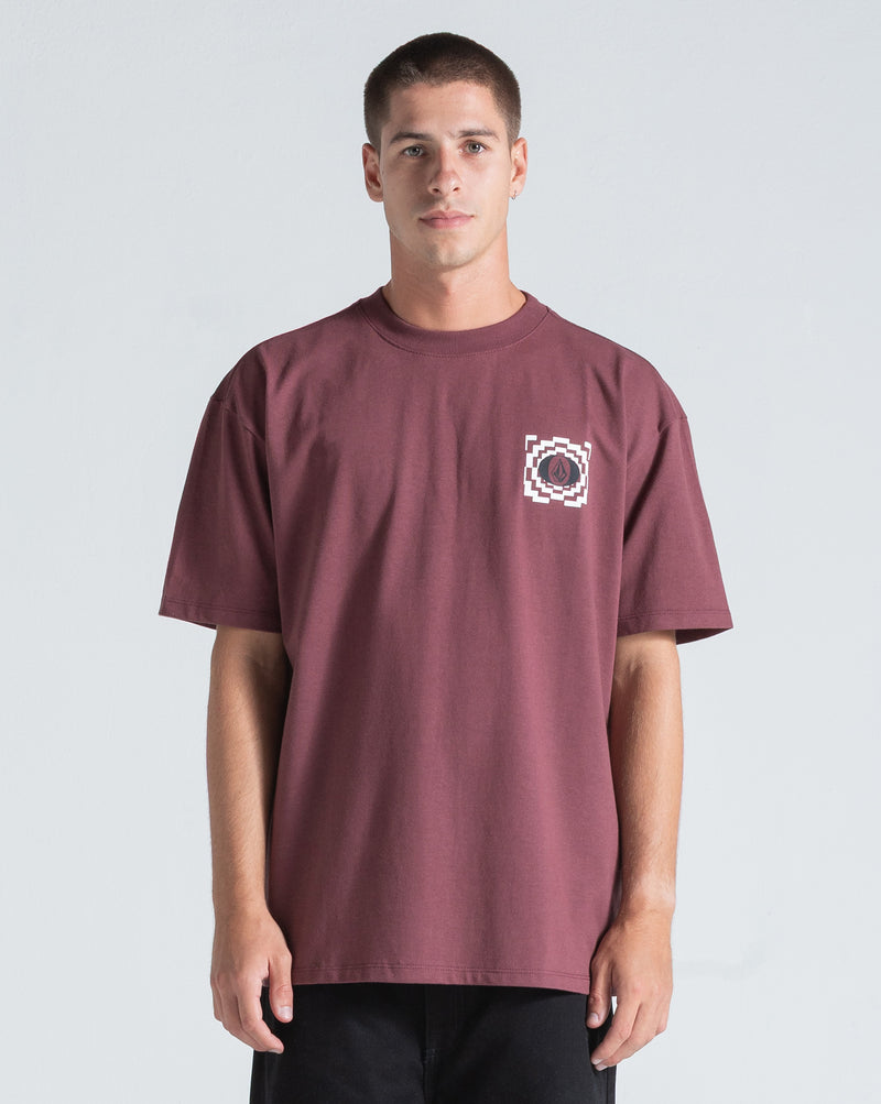 Camiseta Comfort Fit Volcom Humble Bordô