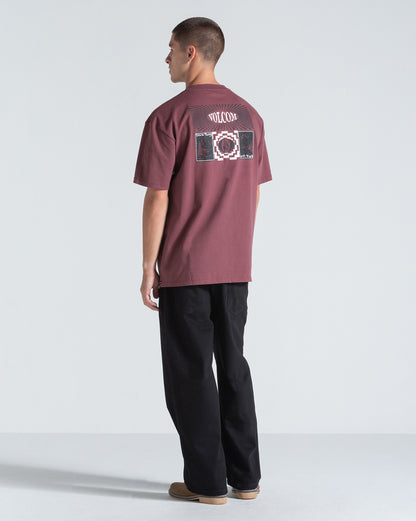 Camiseta Comfort Fit Volcom Humble Bordô