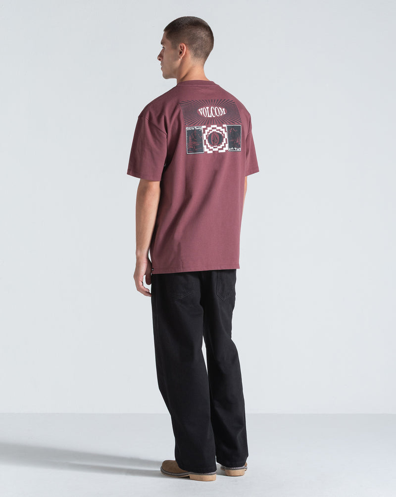 Camiseta Comfort Fit Volcom Humble Bordô