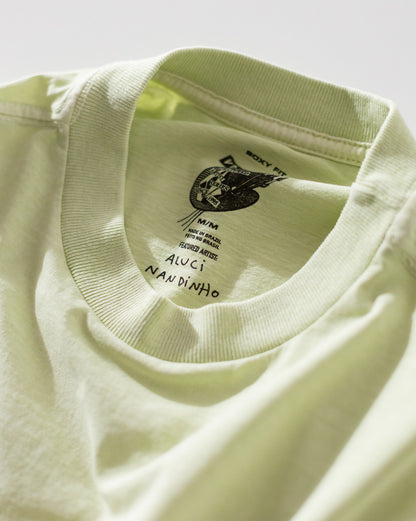 Camiseta Boxy Fit Volcom FA x Alucinandinho Cosmic Bixo Verde