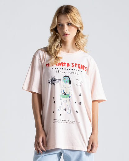 Camiseta Especial Volcom FA x Alucinandinho Earth Speaks Rosa