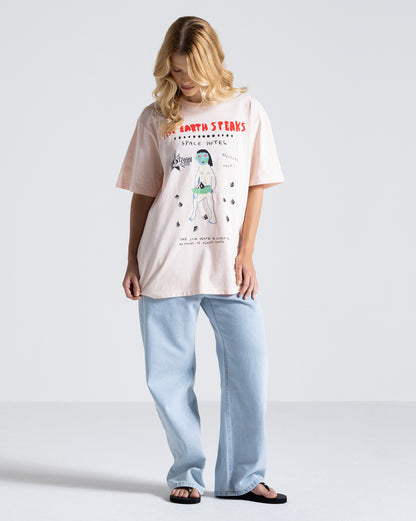 Camiseta Especial Volcom FA x Alucinandinho Earth Speaks Rosa