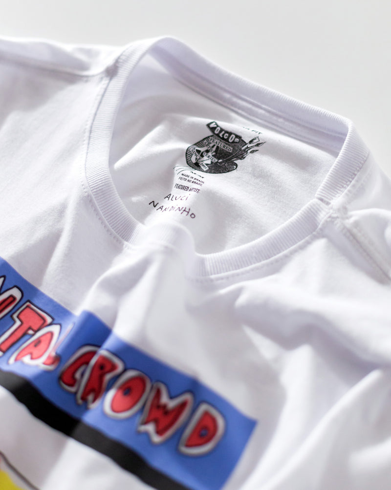 Camiseta Especial Volcom FA x Alucinandinho Mental Crowd Branca
