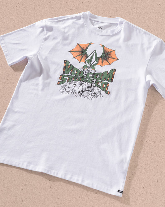 Camiseta Comfort Fit Volcom Perchdup Branca