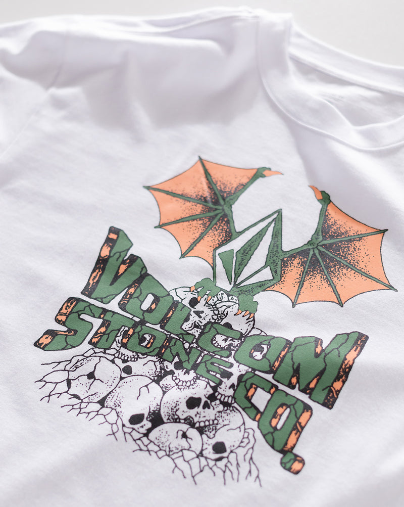 Camiseta Comfort Fit Volcom Perchdup Branca
