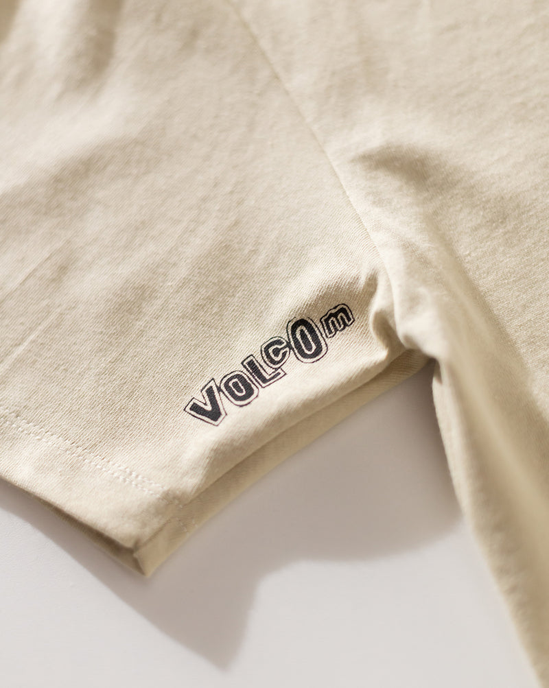 Camiseta Comfort Fit Volcom Perchdup Bege
