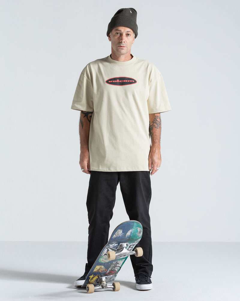 Camiseta Comfort Fit Volcom Quone Bege