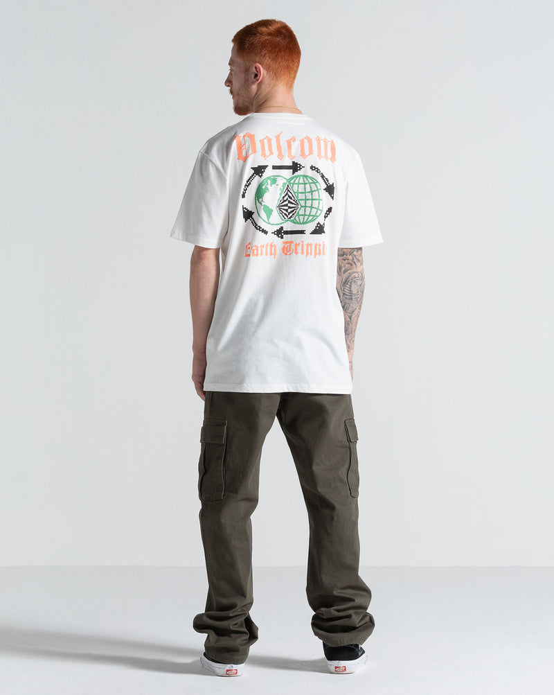 Camiseta Especial Volcom Tripcycle Off White