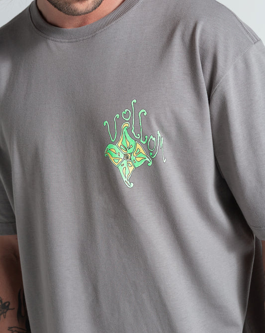 Camiseta Especial Volcom Fish Star Cinza