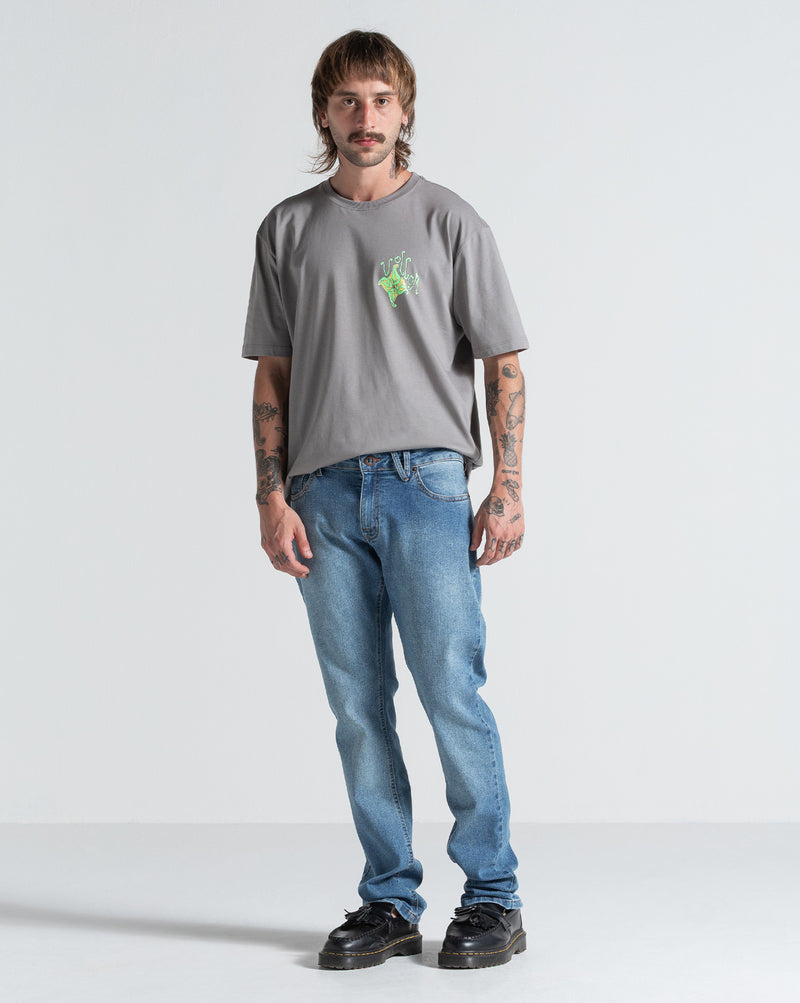 Camiseta Especial Volcom Fish Star Cinza