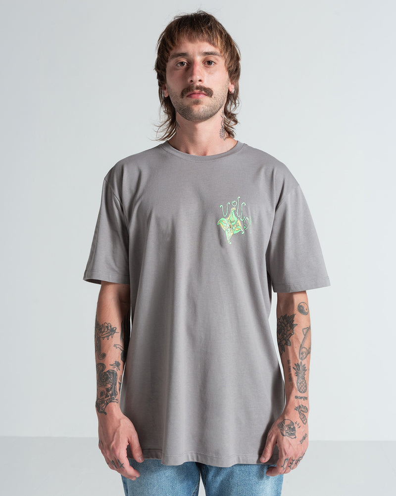 Camiseta Especial Volcom Fish Star Cinza