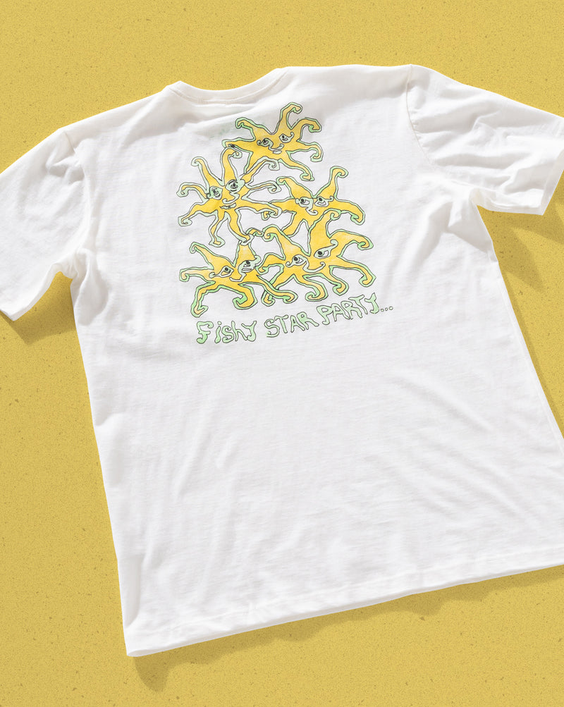Camiseta Especial Volcom Fish Star Off White