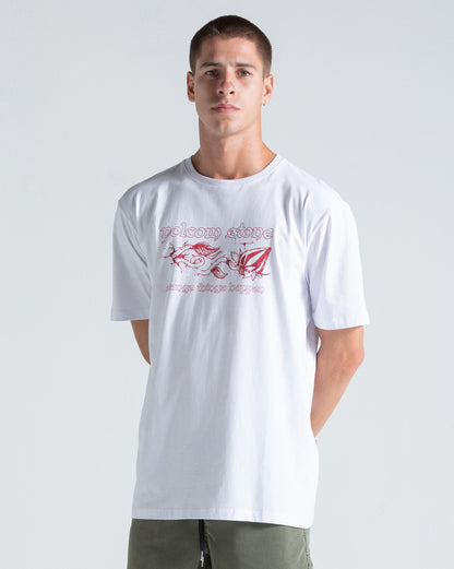 Camiseta Regular Volcom Ingrow Branca