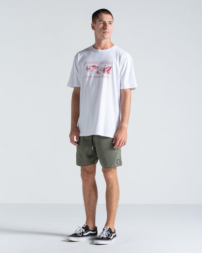 Camiseta Regular Volcom Ingrow Branca