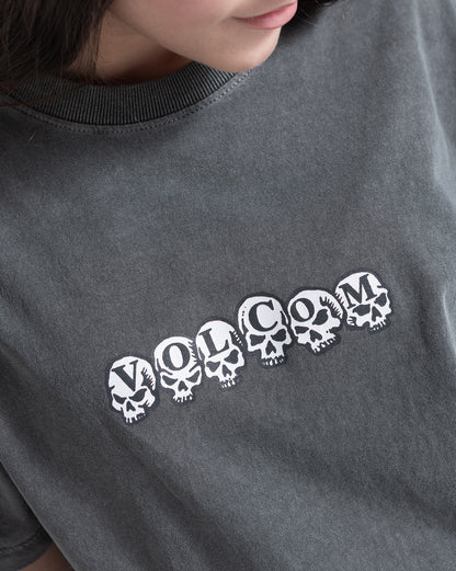 Camiseta Especial Volcom Headz Will Roll Preta