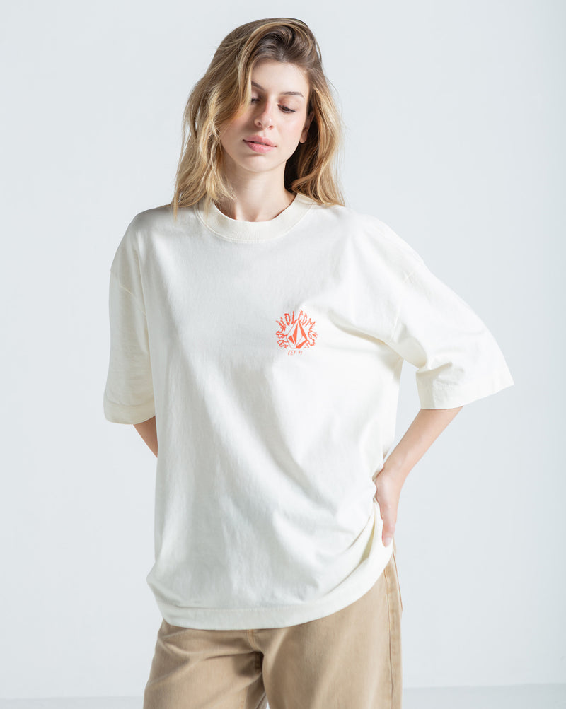 Camiseta Especial Volcom Tiger Off White