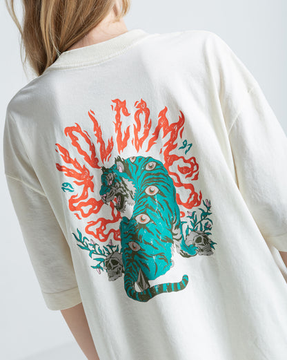 Camiseta Especial Volcom Tiger Off White