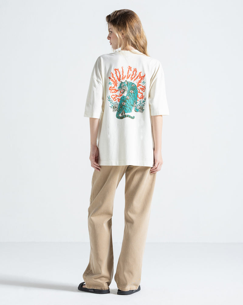 Camiseta Especial Volcom Tiger Off White