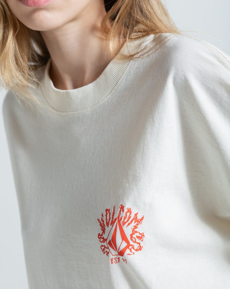 Camiseta Especial Volcom Tiger Off White