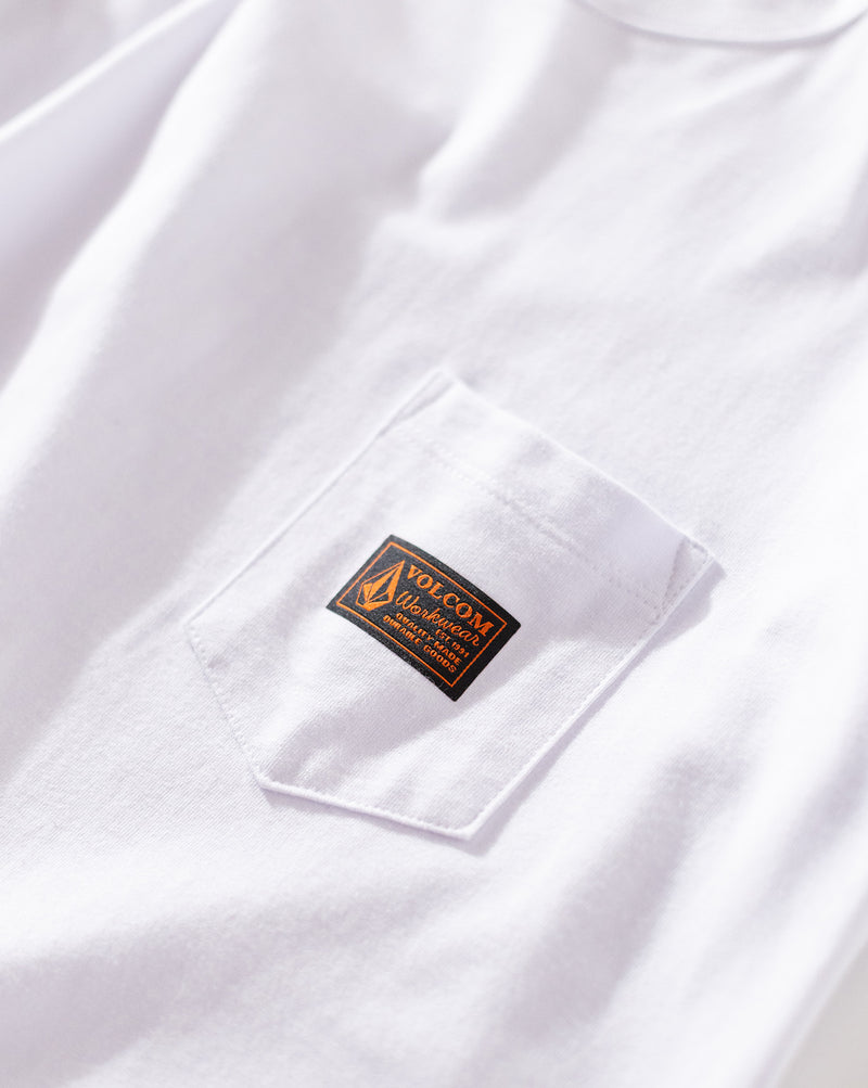 Camiseta Especial Volcom Manga Longa Workwear Branca