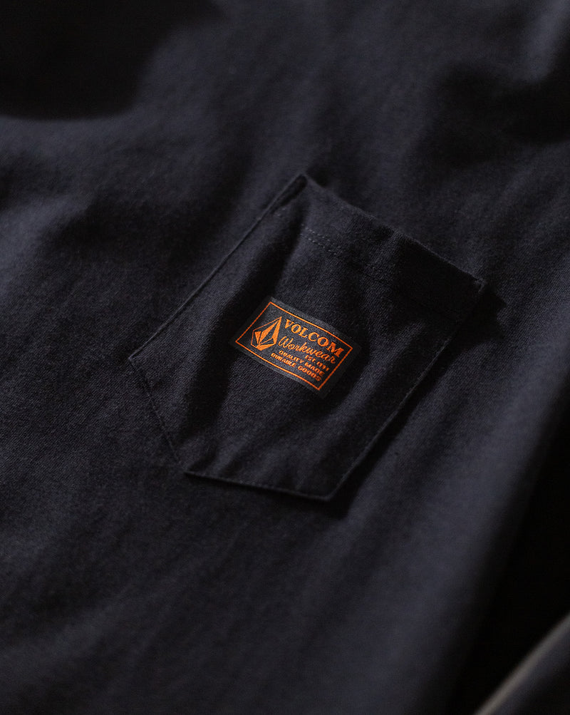 Camiseta Especial Volcom Manga Longa Workwear Preta