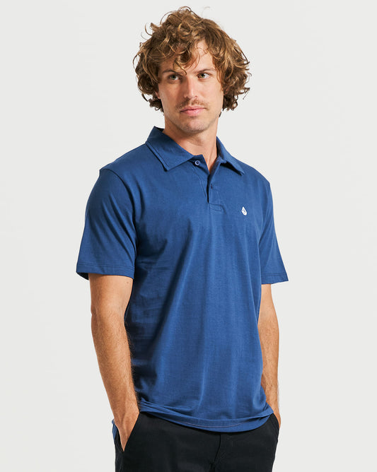 Polo Volcom Solid Stone Azul