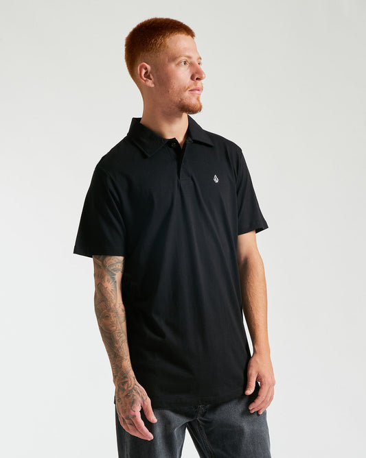 Polo Volcom Solid Stone Preta