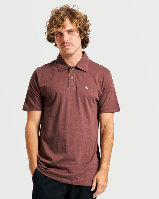 Polo Volcom Solid Stone Vinho