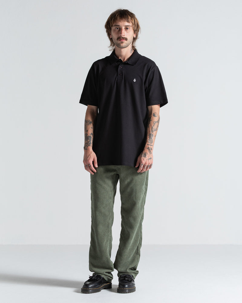 Camiseta Polo Volcom Classic Stone Preta