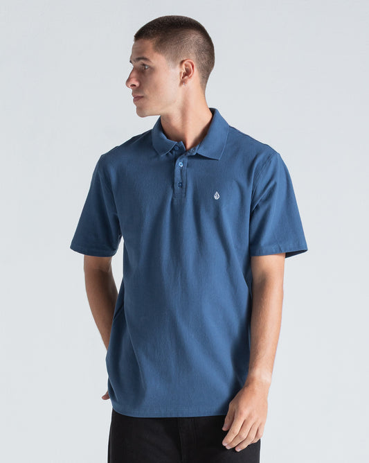 Camiseta Polo Volcom Classic Stone Azul