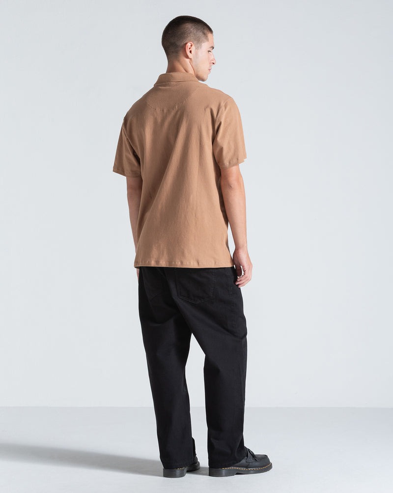 Camiseta Polo Volcom Classic Stone Marrom