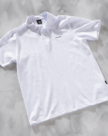 Camiseta Polo Volcom Corporate Branca