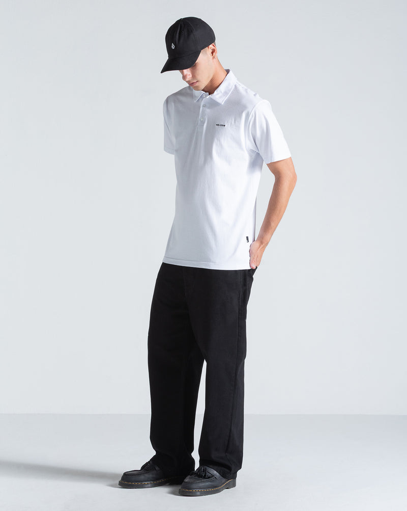 Camiseta Polo Volcom Corporate Branca