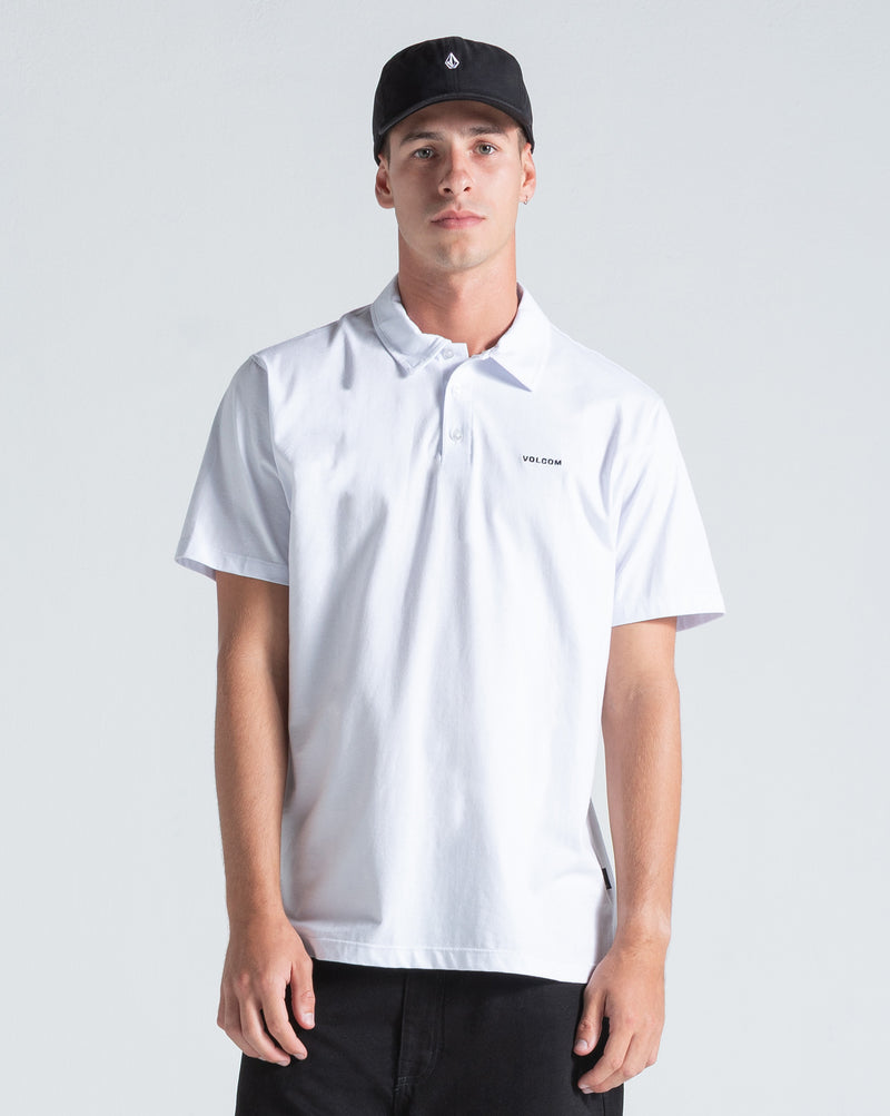 Camiseta Polo Volcom Corporate Branca