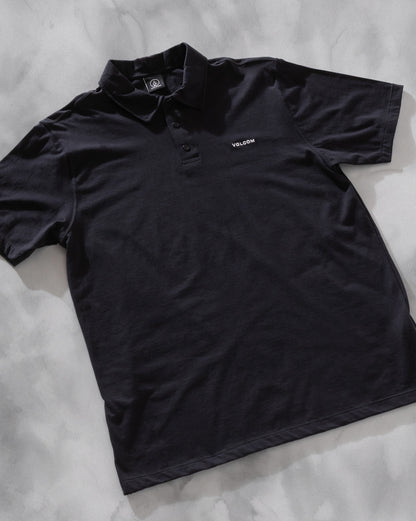 Camiseta Polo Volcom Corporate Preta