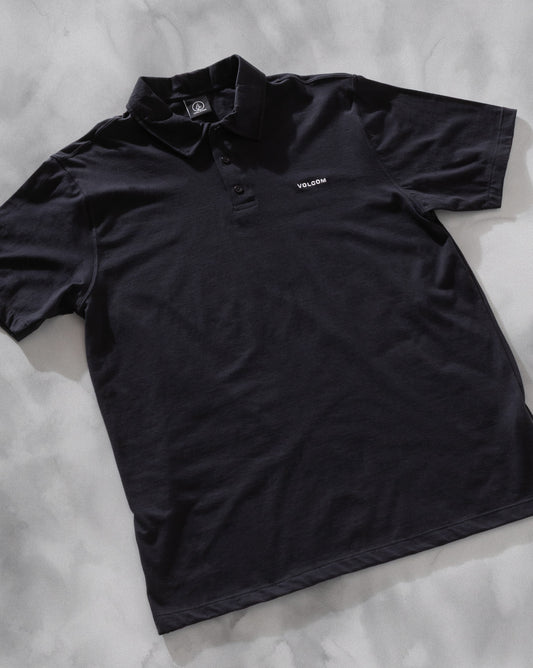Camiseta Polo Volcom Corporate Preta