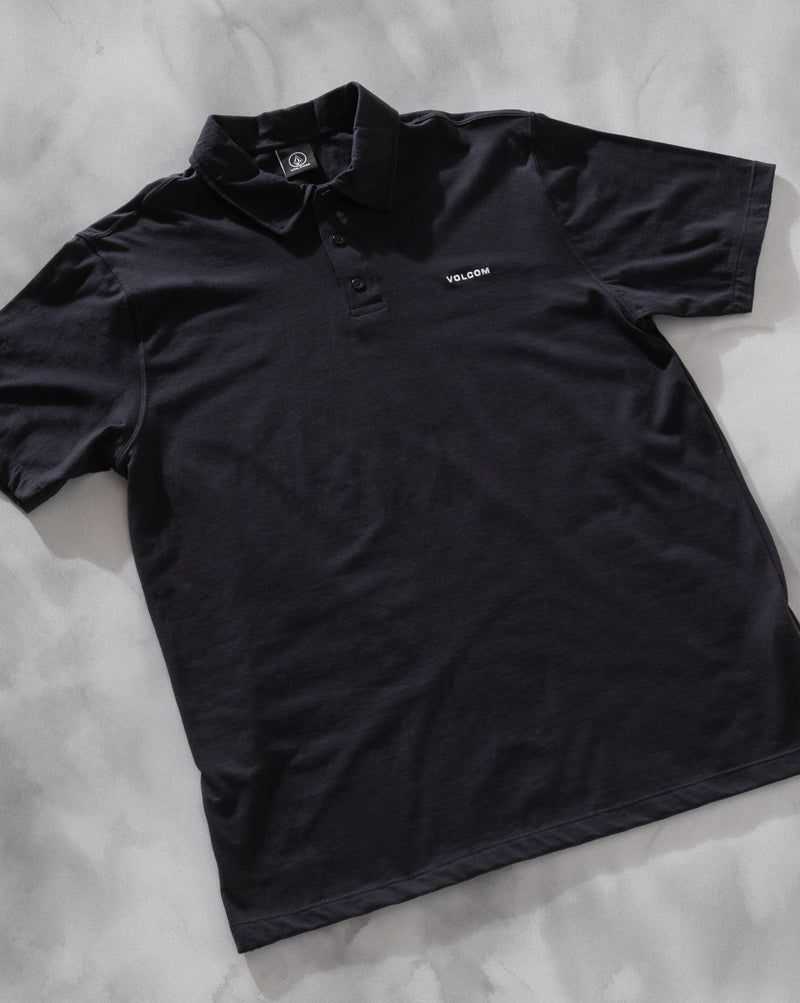 Camiseta Polo Volcom Corporate Preta